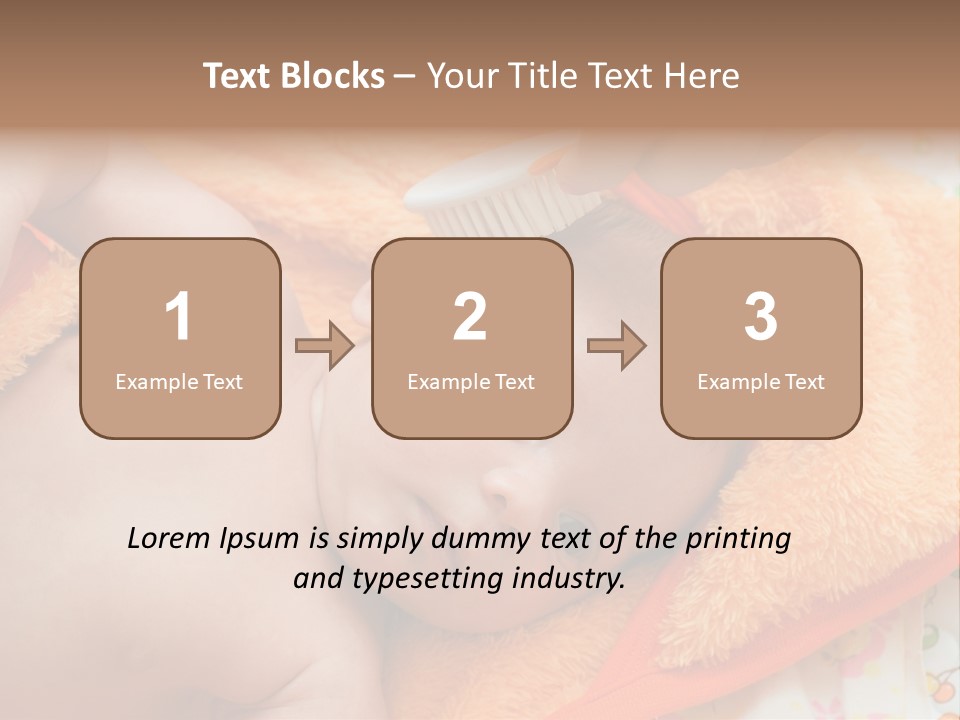 Mother Brushing Her Son With Comb PowerPoint Template