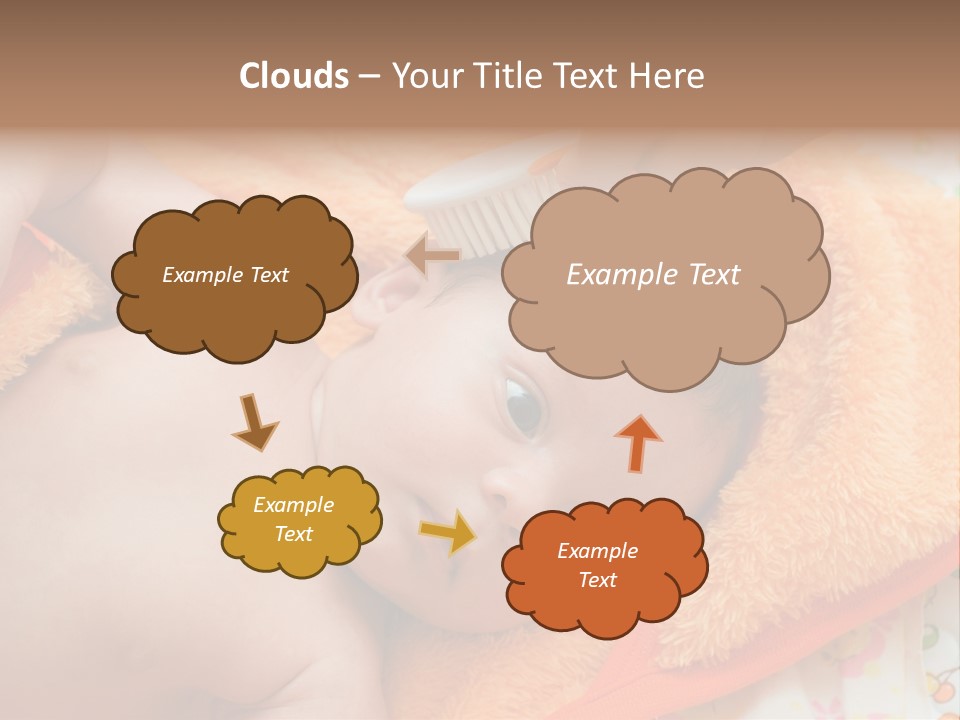 Mother Brushing Her Son With Comb PowerPoint Template