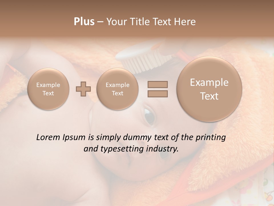 Mother Brushing Her Son With Comb PowerPoint Template