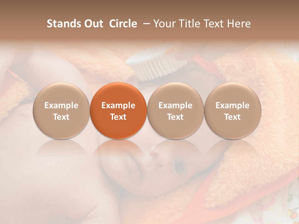 Mother Brushing Her Son With Comb PowerPoint Template