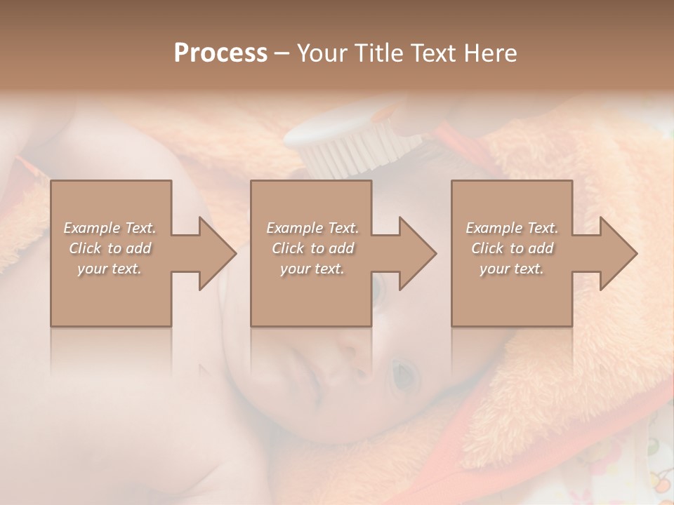 Mother Brushing Her Son With Comb PowerPoint Template