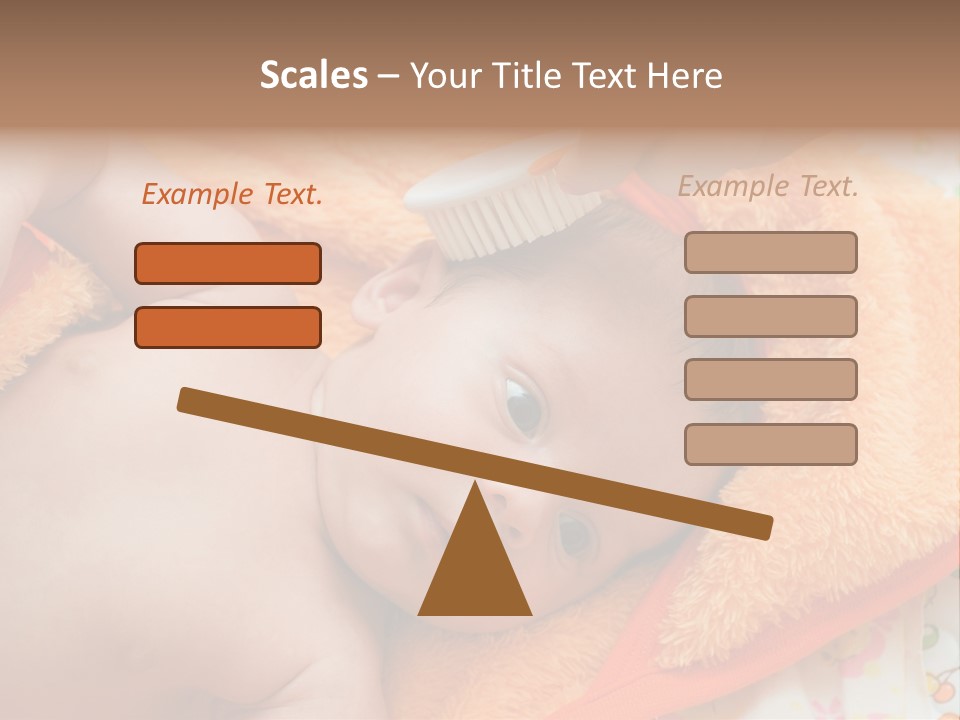 Mother Brushing Her Son With Comb PowerPoint Template
