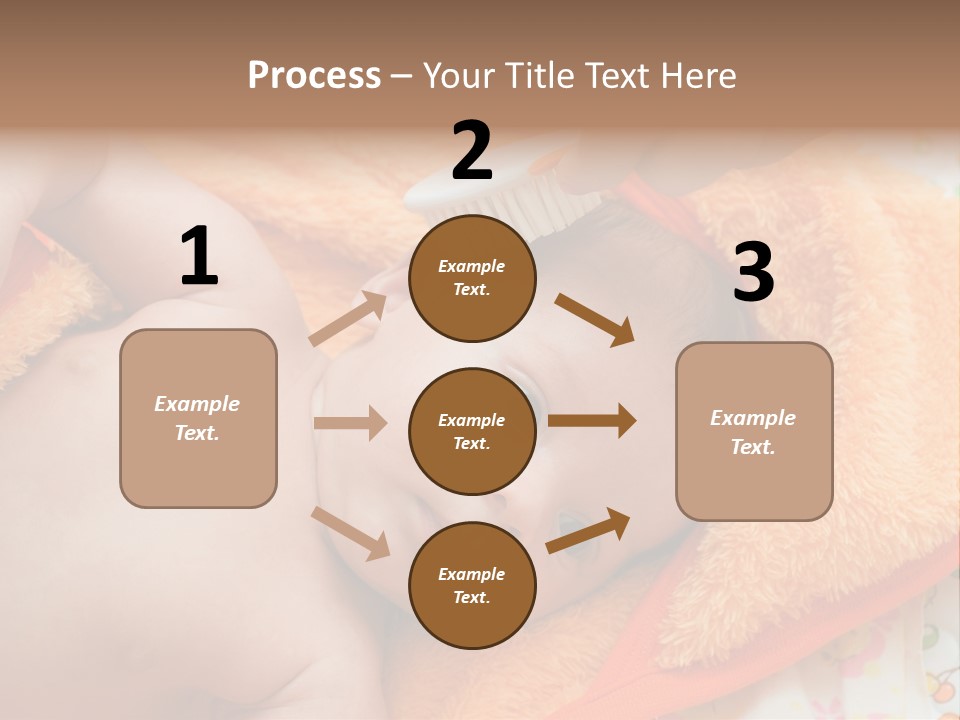 Mother Brushing Her Son With Comb PowerPoint Template