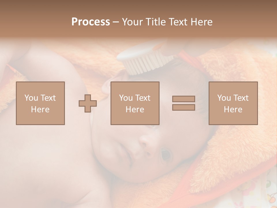 Mother Brushing Her Son With Comb PowerPoint Template