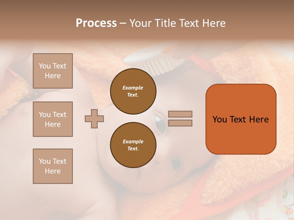 Mother Brushing Her Son With Comb PowerPoint Template