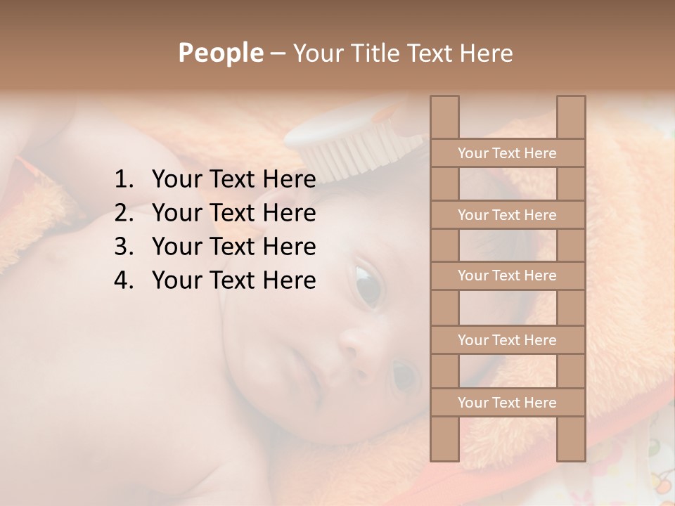 Mother Brushing Her Son With Comb PowerPoint Template