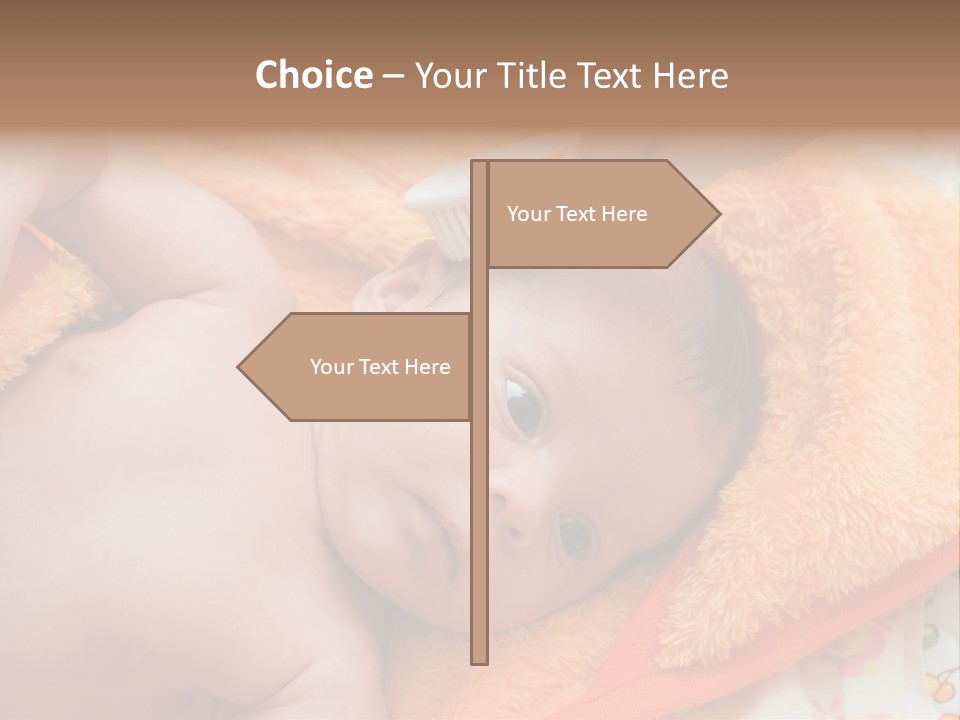 Mother Brushing Her Son With Comb PowerPoint Template