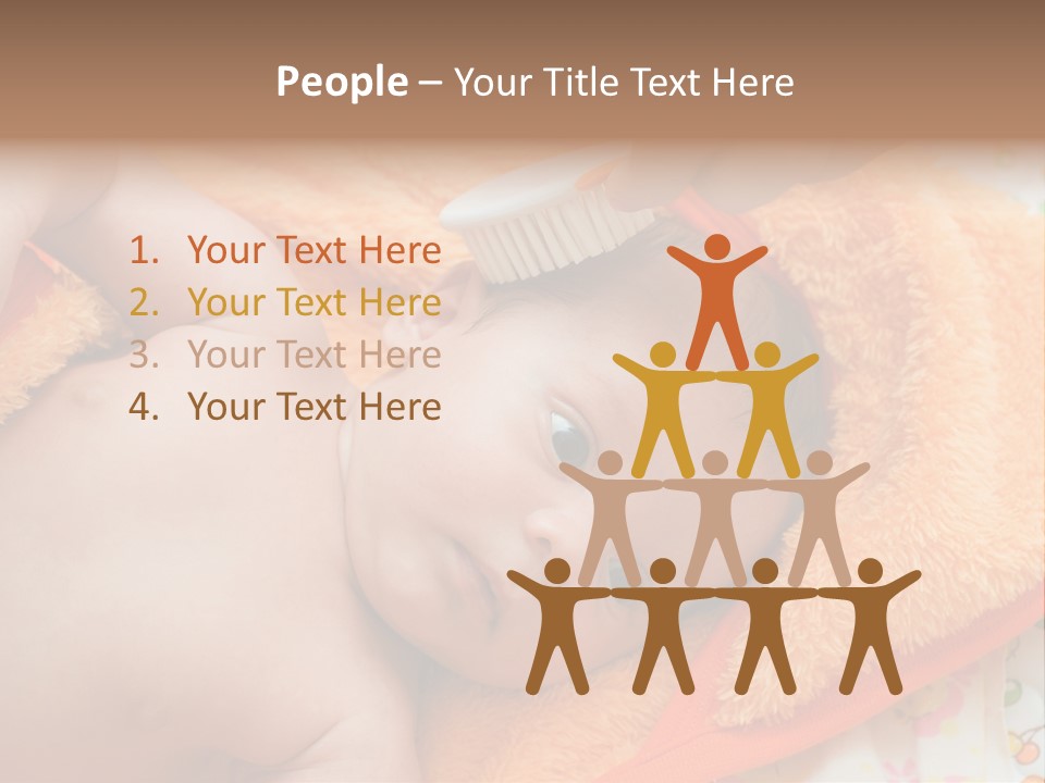 Mother Brushing Her Son With Comb PowerPoint Template