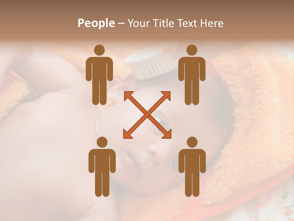 Mother Brushing Her Son With Comb PowerPoint Template