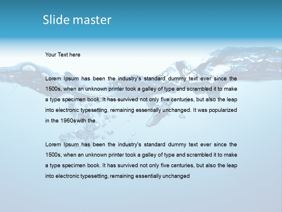 Rippled Water Surface PowerPoint Template