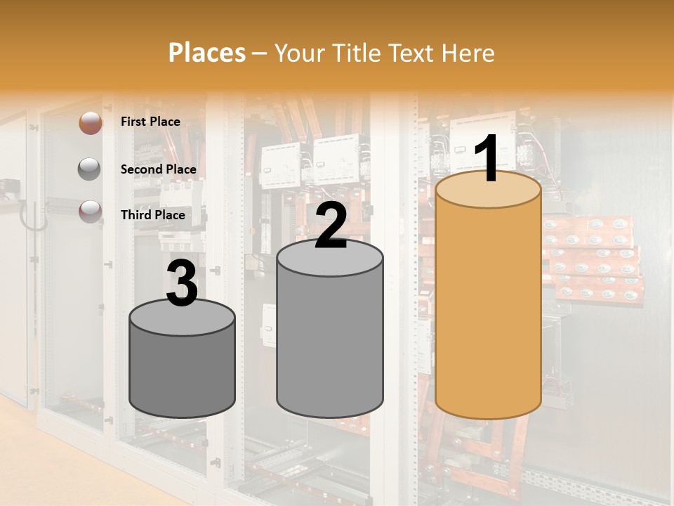 Switchboard For Electric Industrial Control And Distribution PowerPoint Template