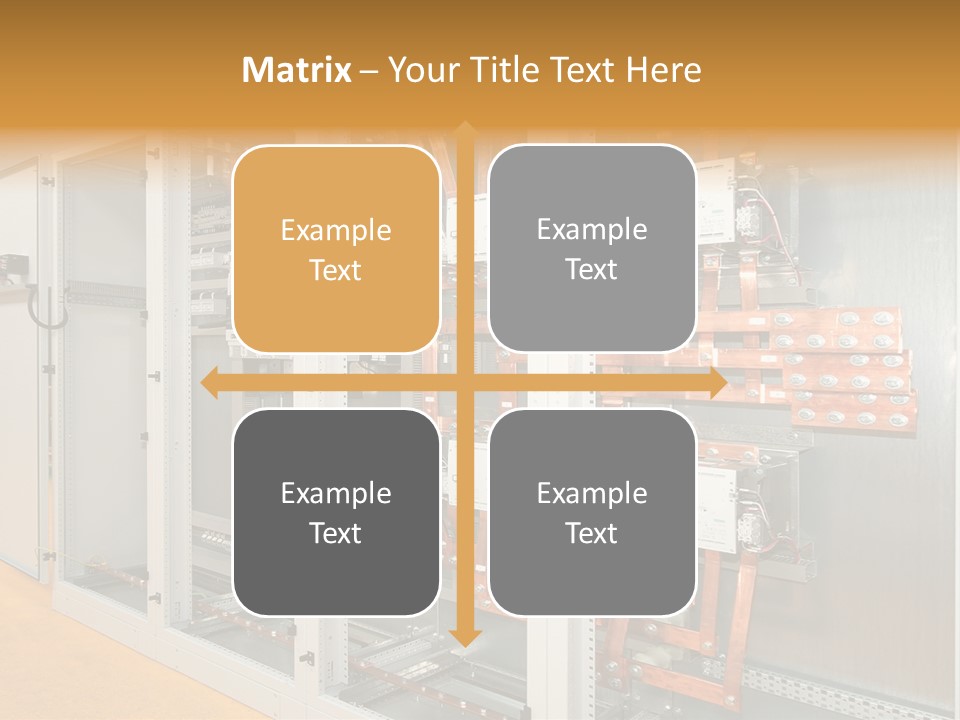 Switchboard For Electric Industrial Control And Distribution PowerPoint Template