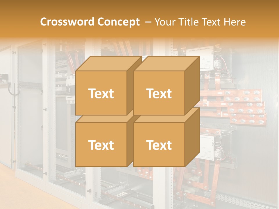 Switchboard For Electric Industrial Control And Distribution PowerPoint Template
