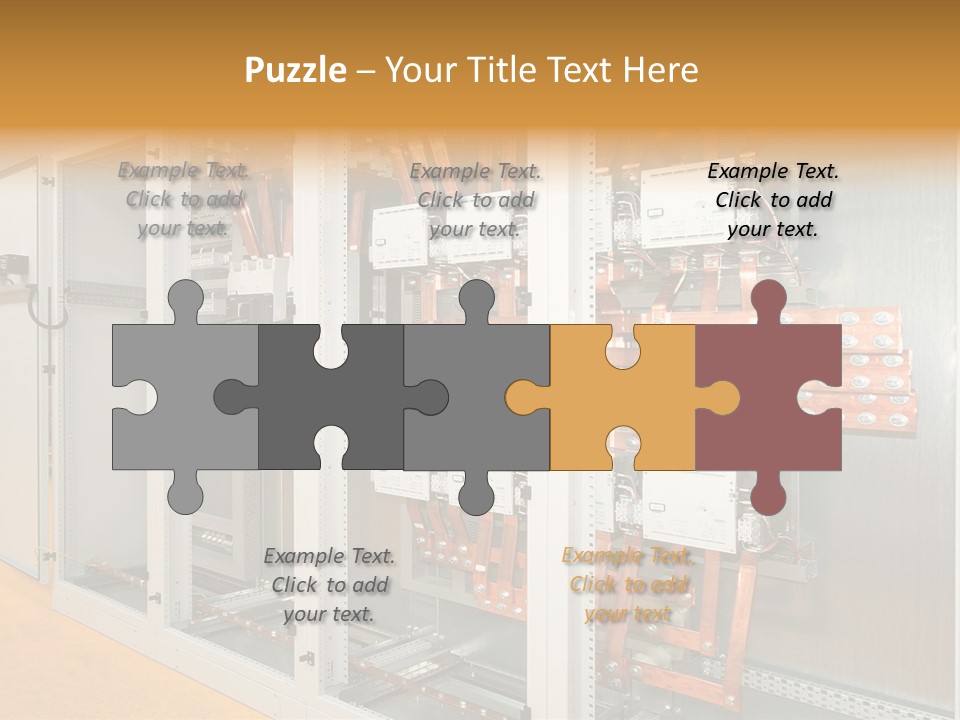 Switchboard For Electric Industrial Control And Distribution PowerPoint Template
