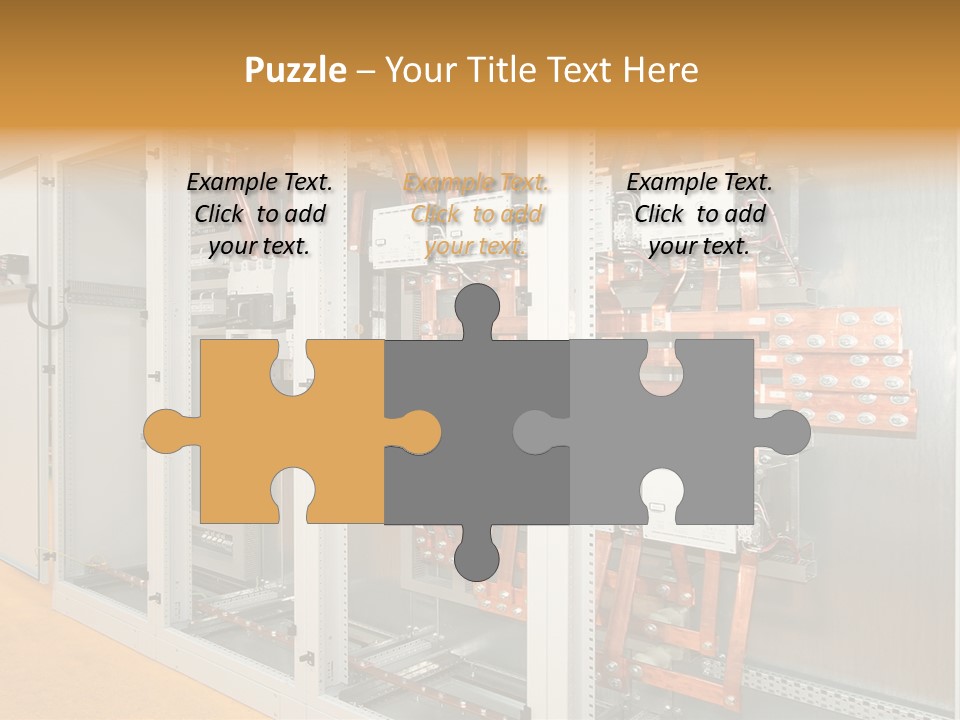 Switchboard For Electric Industrial Control And Distribution PowerPoint Template