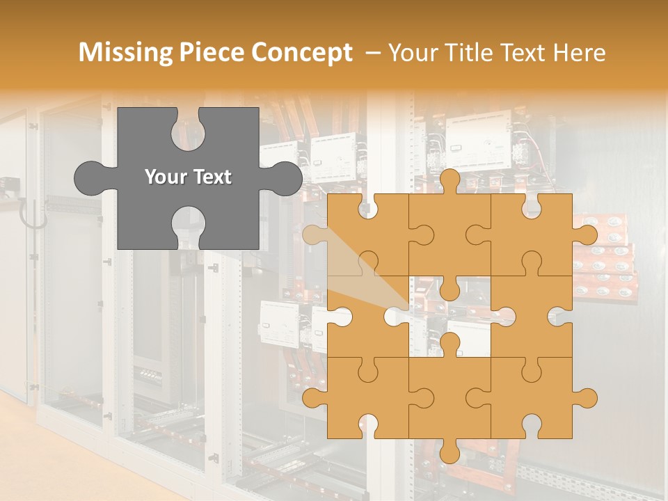 Switchboard For Electric Industrial Control And Distribution PowerPoint Template