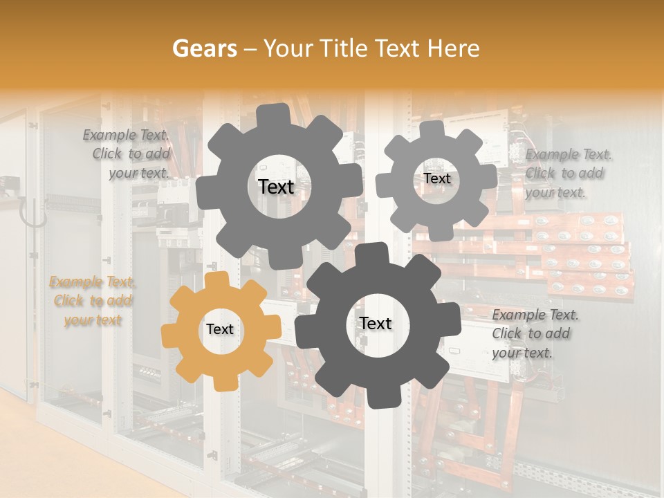 Switchboard For Electric Industrial Control And Distribution PowerPoint Template