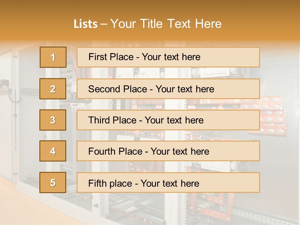Switchboard For Electric Industrial Control And Distribution PowerPoint Template