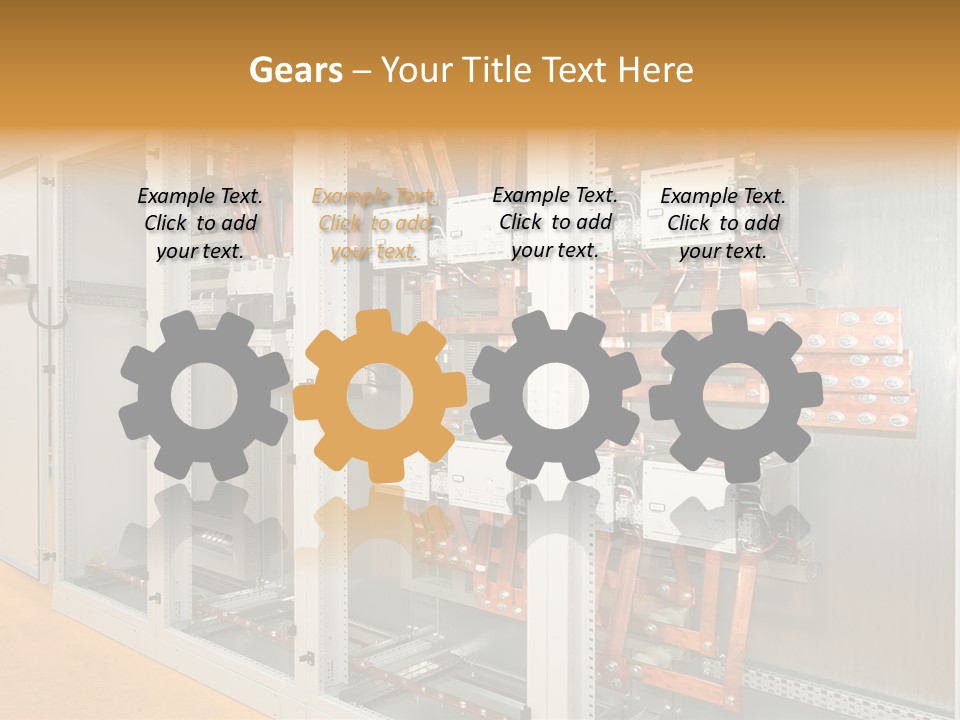 Switchboard For Electric Industrial Control And Distribution PowerPoint Template