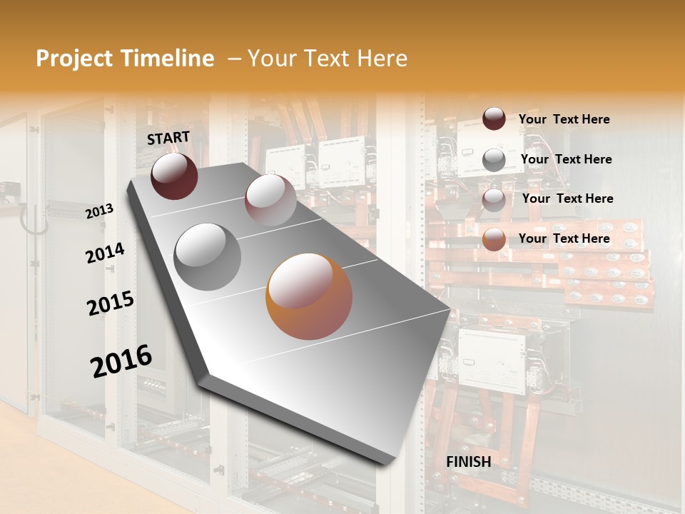 Switchboard For Electric Industrial Control And Distribution PowerPoint Template