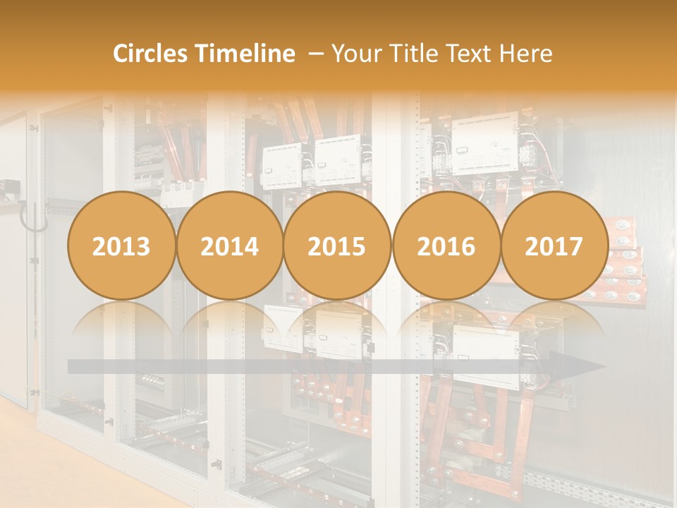 Switchboard For Electric Industrial Control And Distribution PowerPoint Template