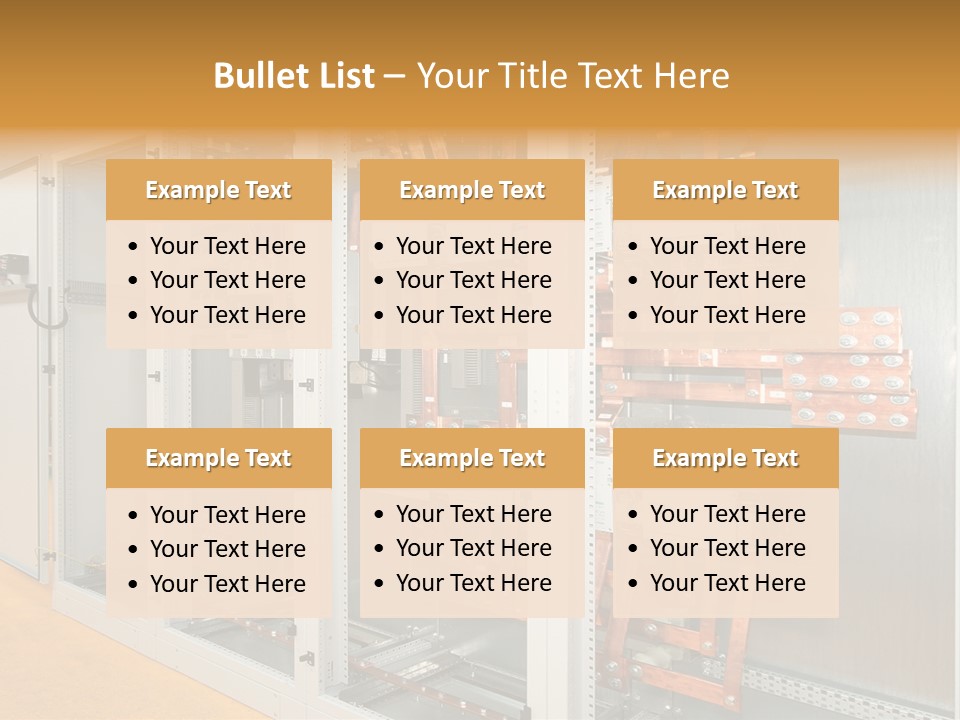 Switchboard For Electric Industrial Control And Distribution PowerPoint Template