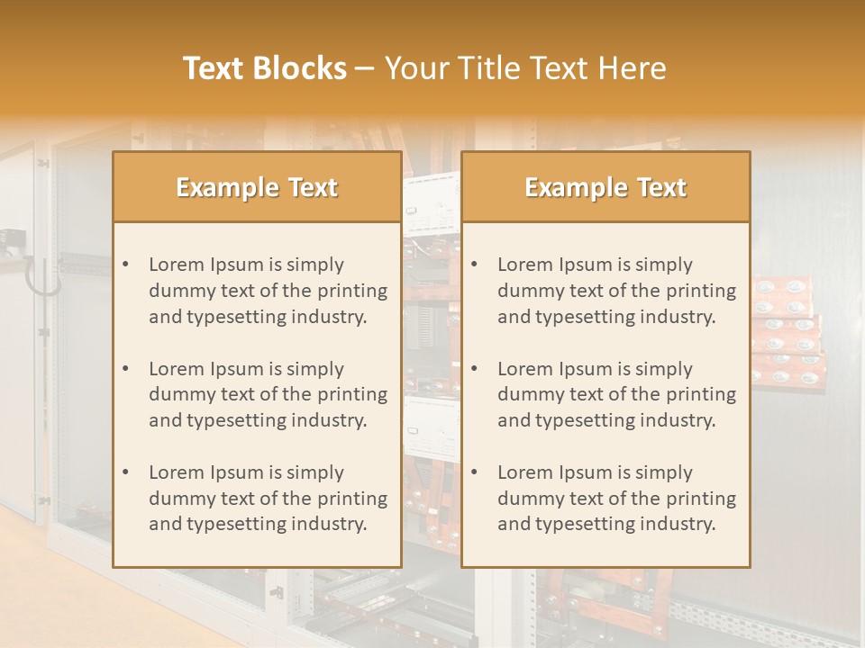 Switchboard For Electric Industrial Control And Distribution PowerPoint Template
