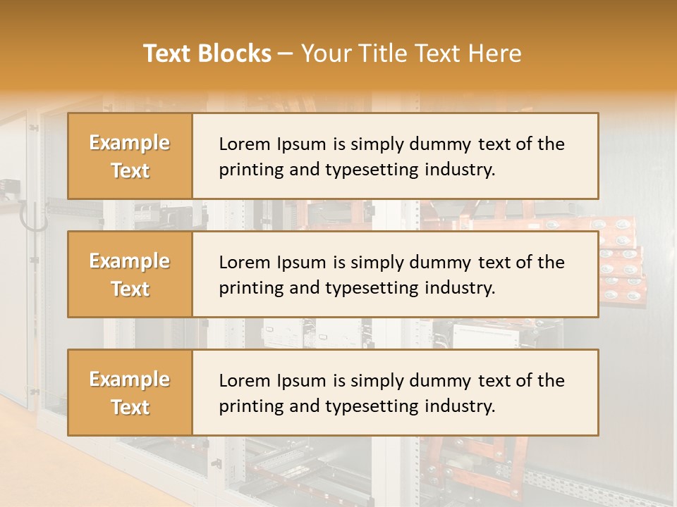 Switchboard For Electric Industrial Control And Distribution PowerPoint Template