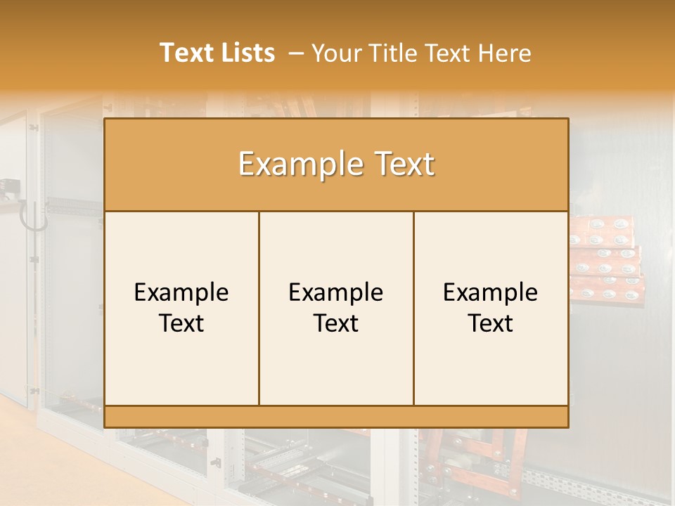 Switchboard For Electric Industrial Control And Distribution PowerPoint Template