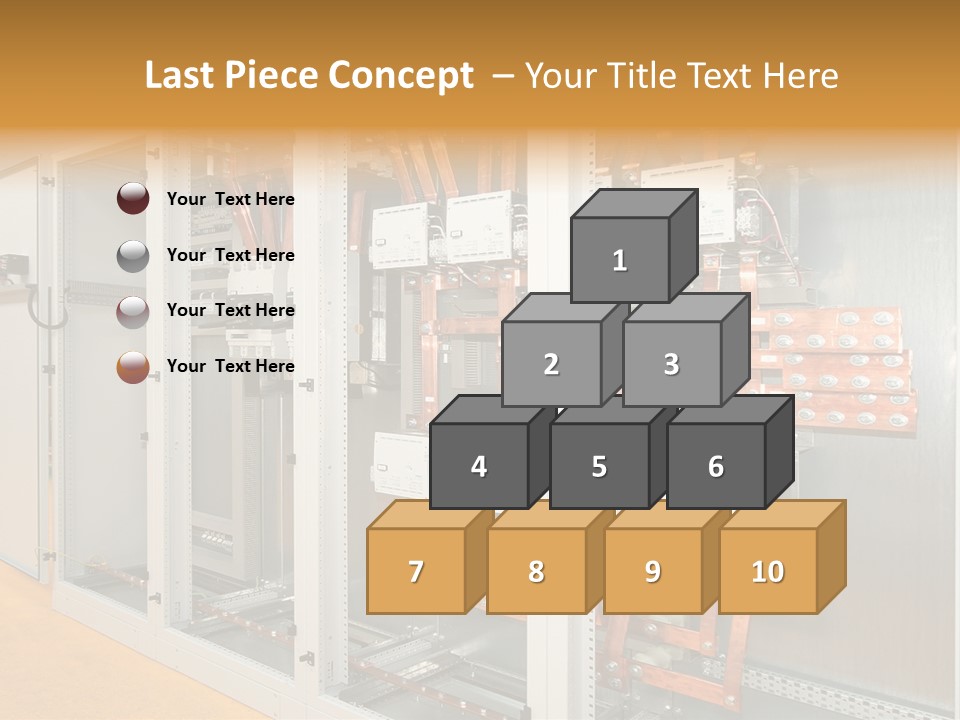Switchboard For Electric Industrial Control And Distribution PowerPoint Template