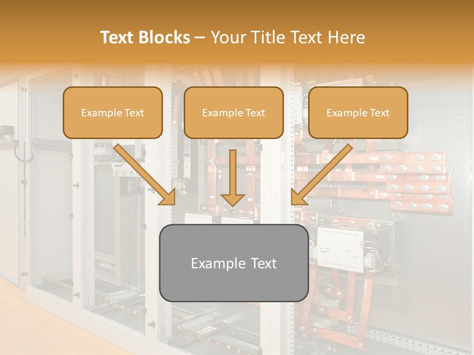 Switchboard For Electric Industrial Control And Distribution PowerPoint Template
