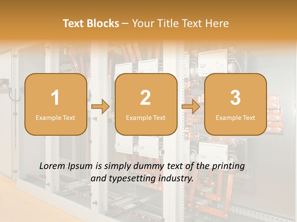 Switchboard For Electric Industrial Control And Distribution PowerPoint Template
