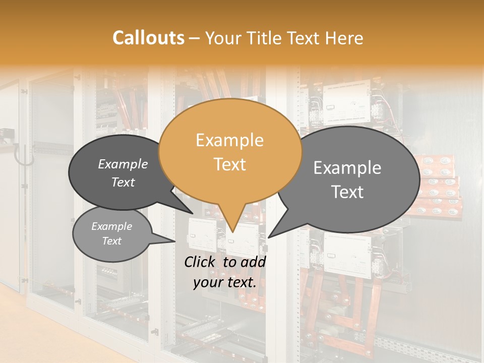 Switchboard For Electric Industrial Control And Distribution PowerPoint Template