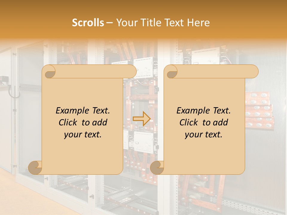 Switchboard For Electric Industrial Control And Distribution PowerPoint Template