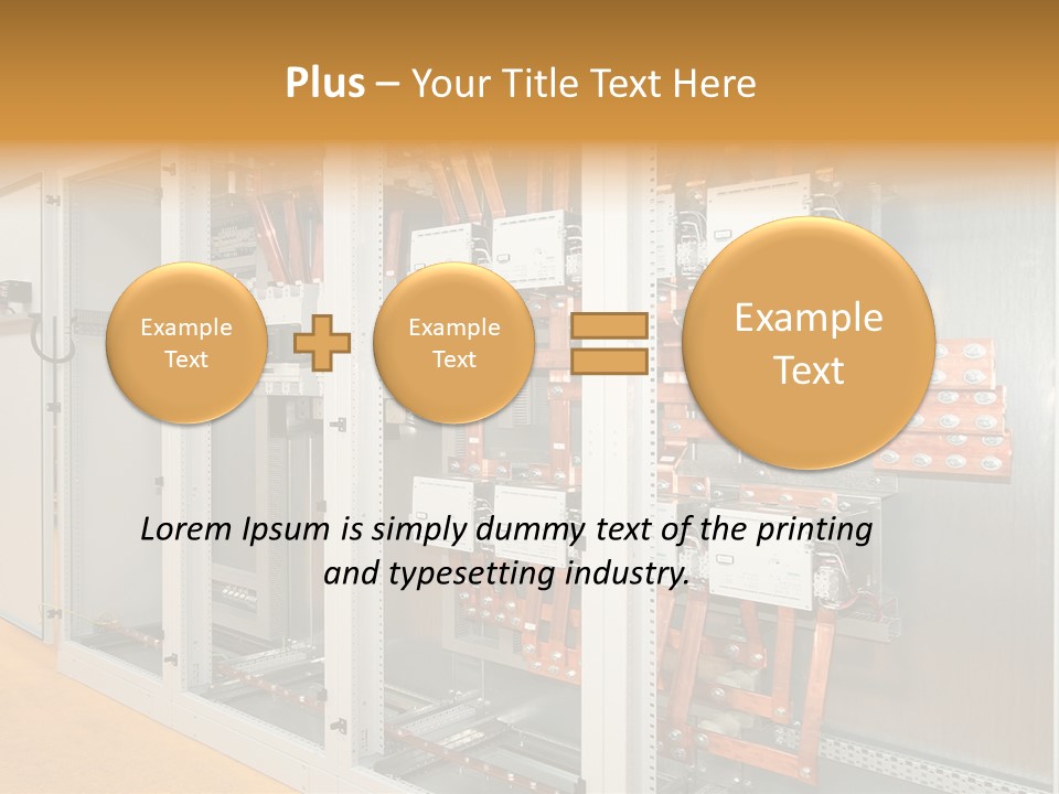 Switchboard For Electric Industrial Control And Distribution PowerPoint Template