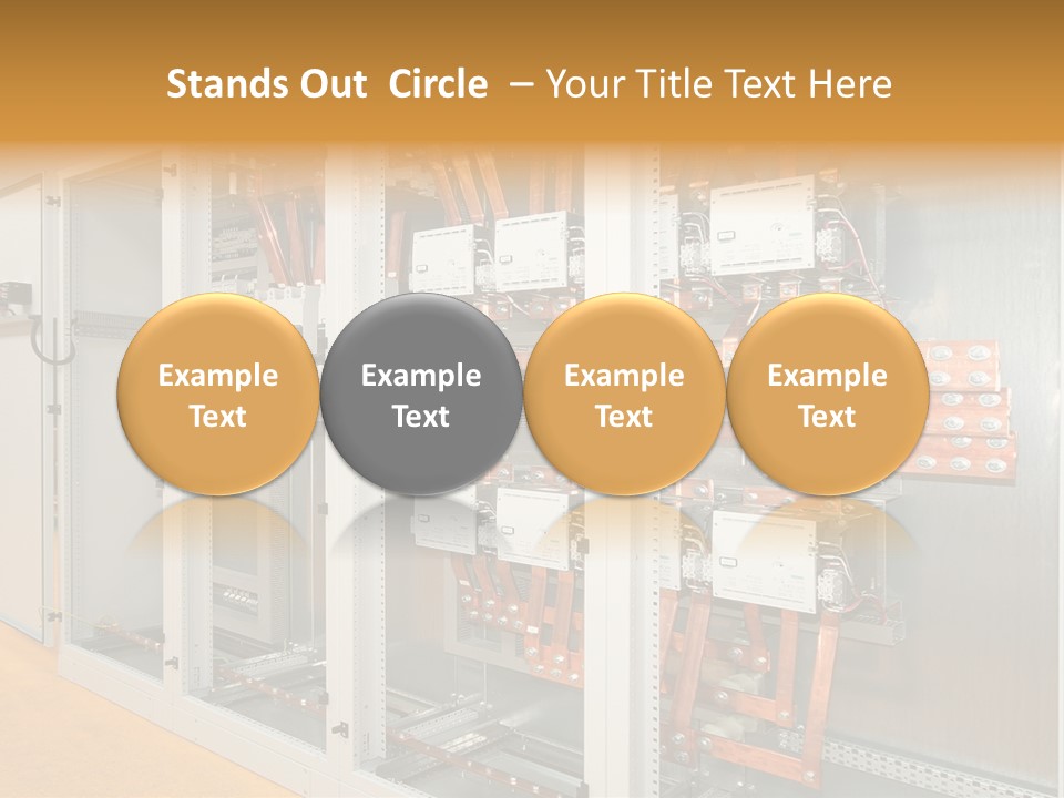 Switchboard For Electric Industrial Control And Distribution PowerPoint Template