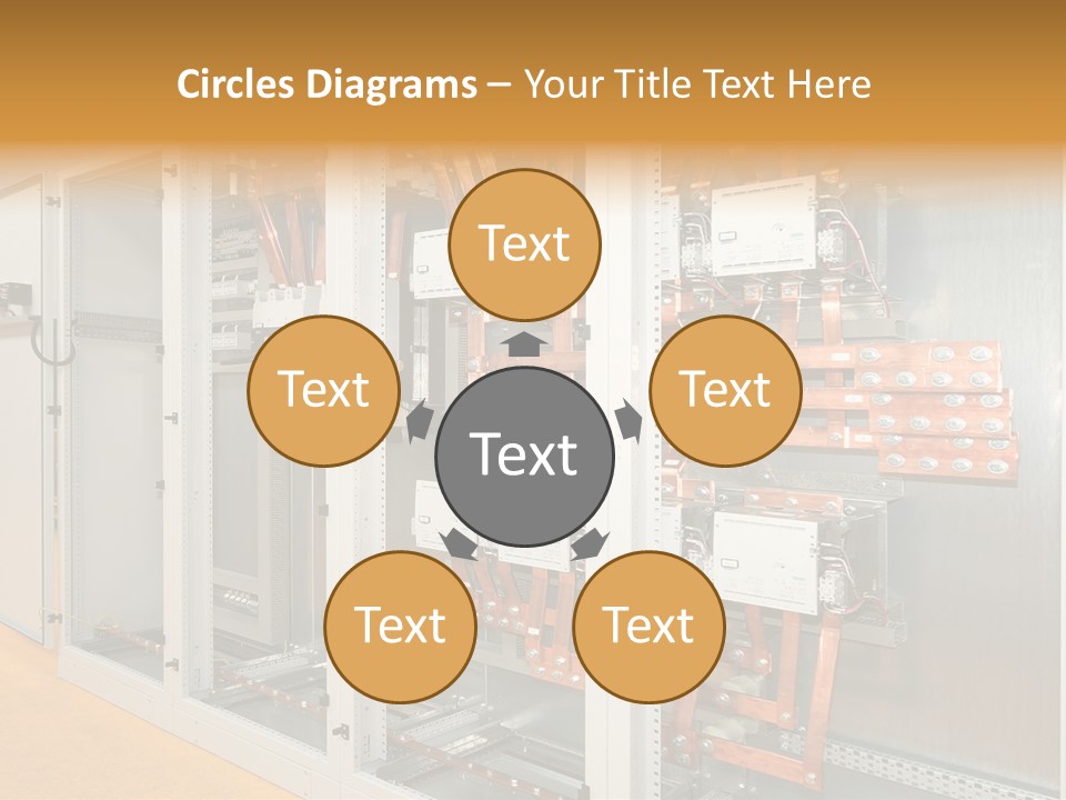 Switchboard For Electric Industrial Control And Distribution PowerPoint Template