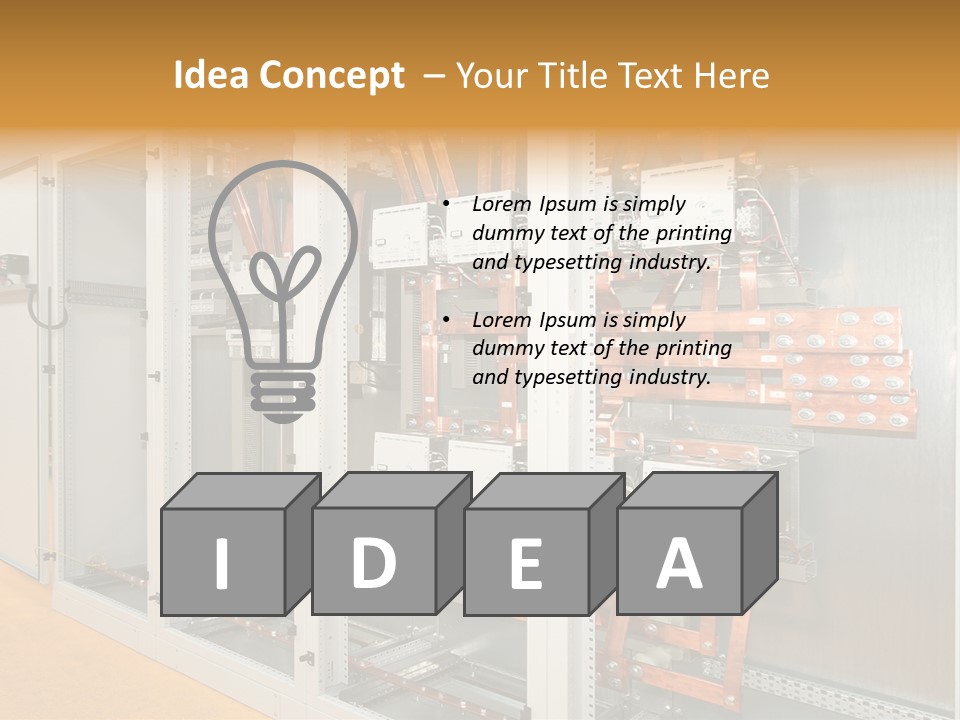 Switchboard For Electric Industrial Control And Distribution PowerPoint Template