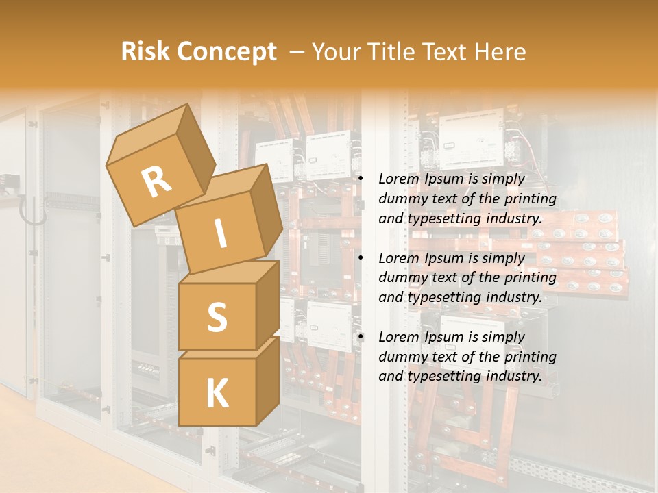 Switchboard For Electric Industrial Control And Distribution PowerPoint Template