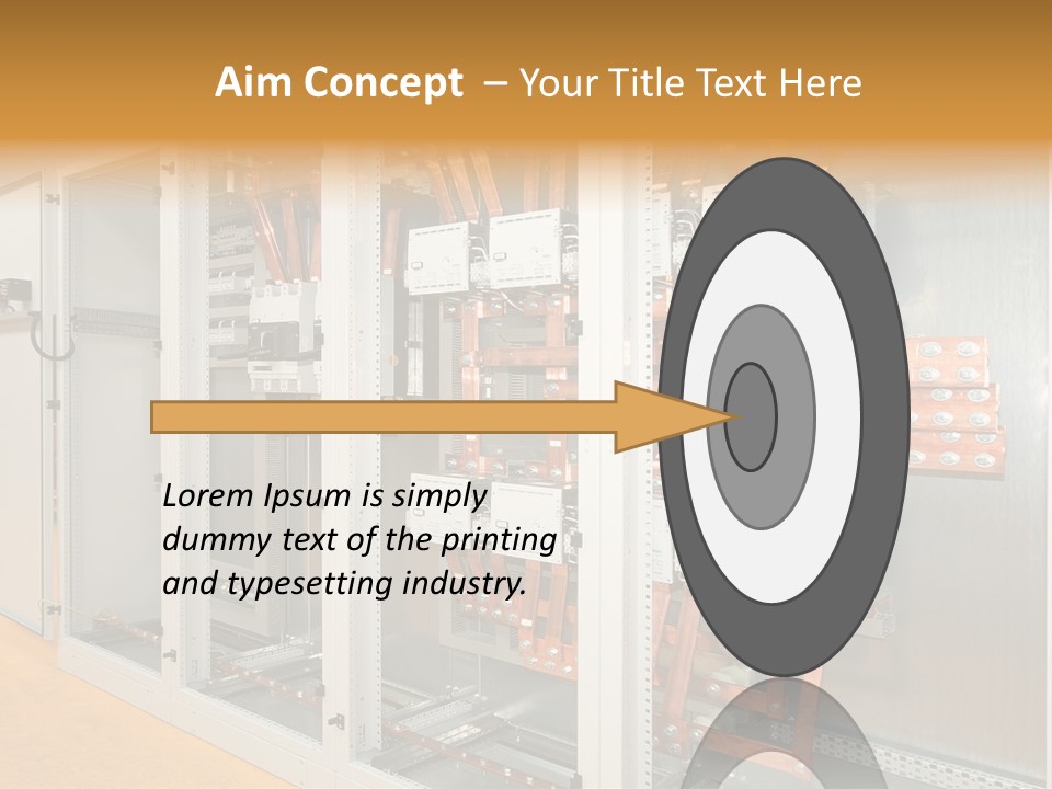 Switchboard For Electric Industrial Control And Distribution PowerPoint Template