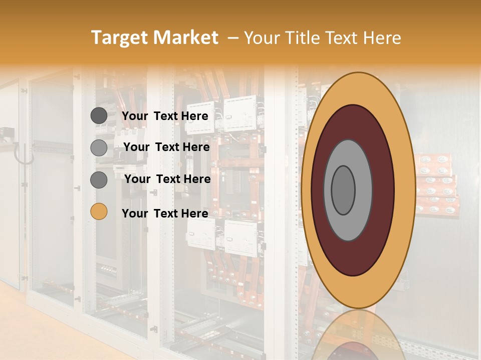 Switchboard For Electric Industrial Control And Distribution PowerPoint Template