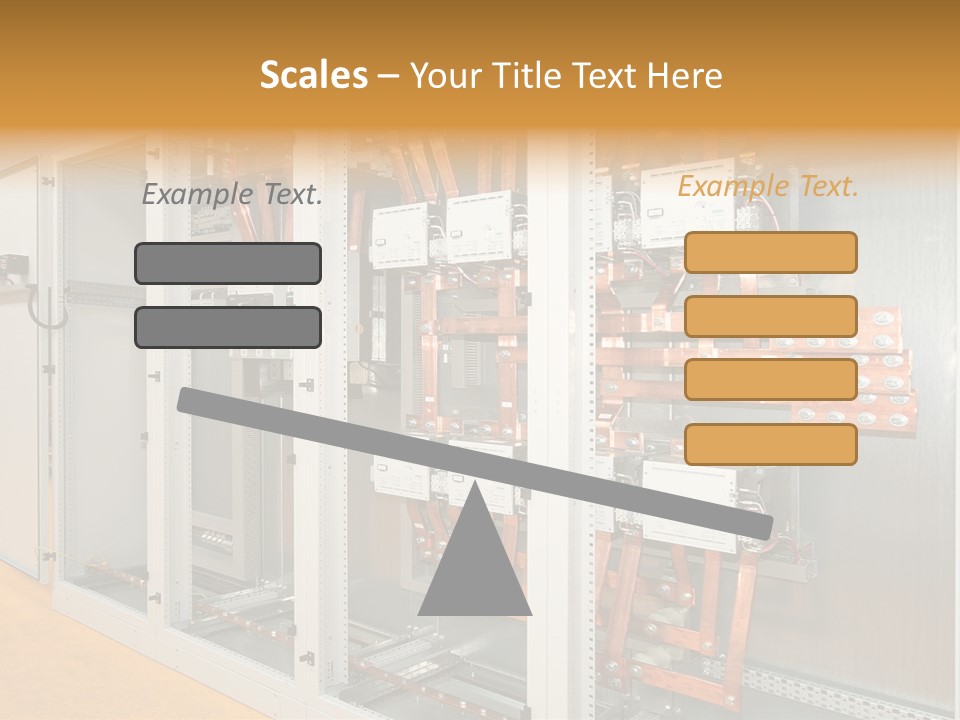 Switchboard For Electric Industrial Control And Distribution PowerPoint Template