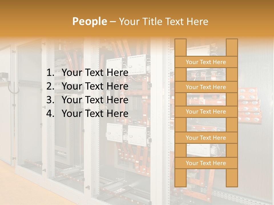 Switchboard For Electric Industrial Control And Distribution PowerPoint Template