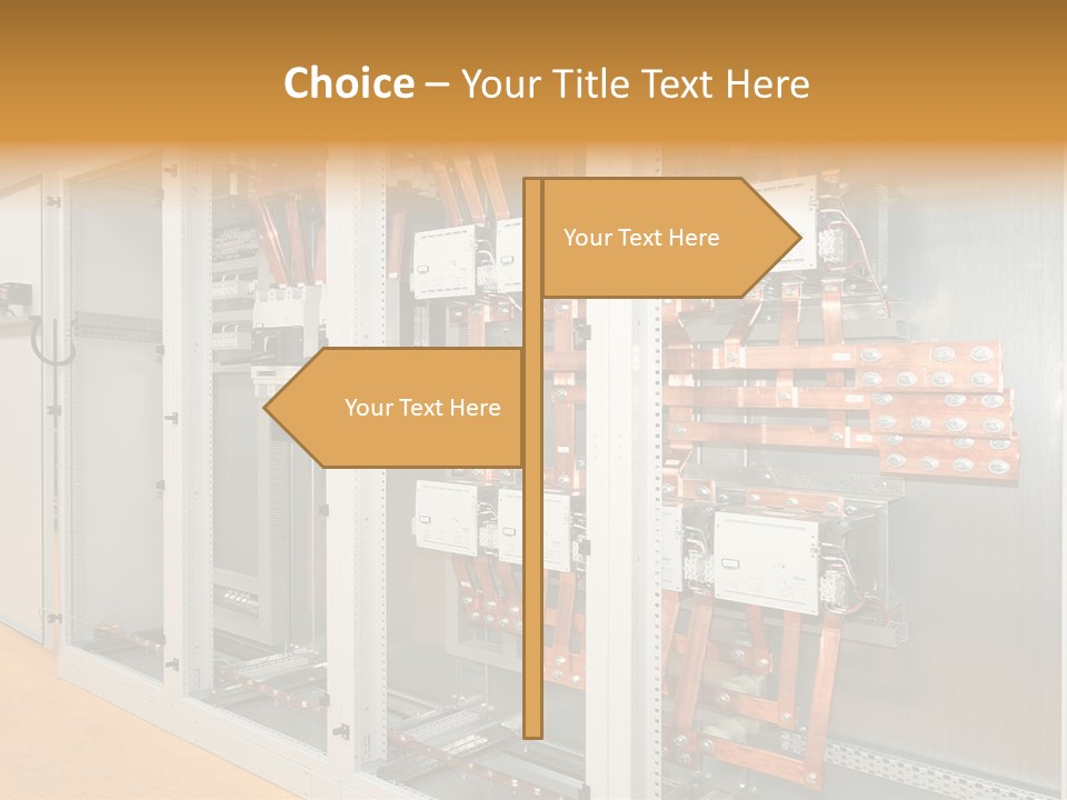 Switchboard For Electric Industrial Control And Distribution PowerPoint Template