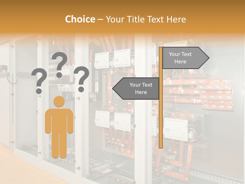 Switchboard For Electric Industrial Control And Distribution PowerPoint Template