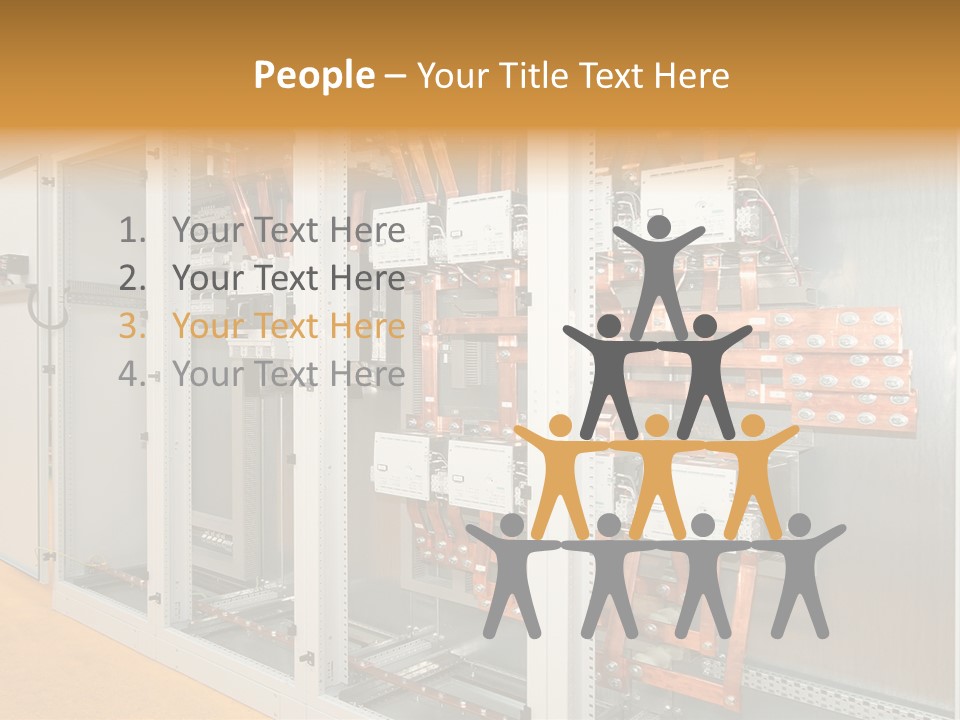 Switchboard For Electric Industrial Control And Distribution PowerPoint Template