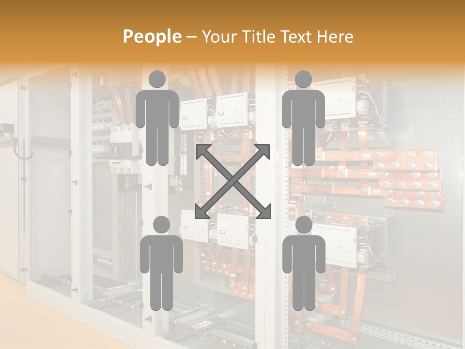 Switchboard For Electric Industrial Control And Distribution PowerPoint Template