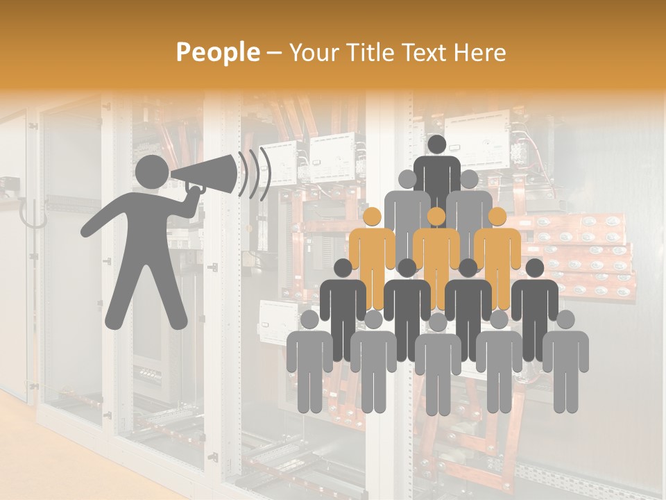 Switchboard For Electric Industrial Control And Distribution PowerPoint Template