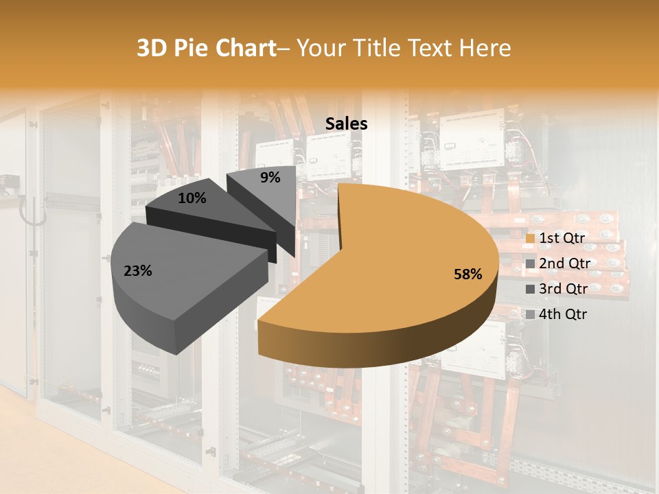 Switchboard For Electric Industrial Control And Distribution PowerPoint Template