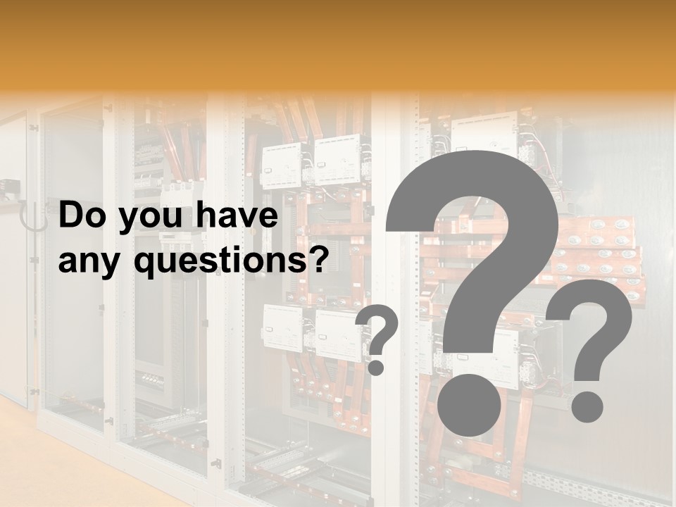 Switchboard For Electric Industrial Control And Distribution PowerPoint Template